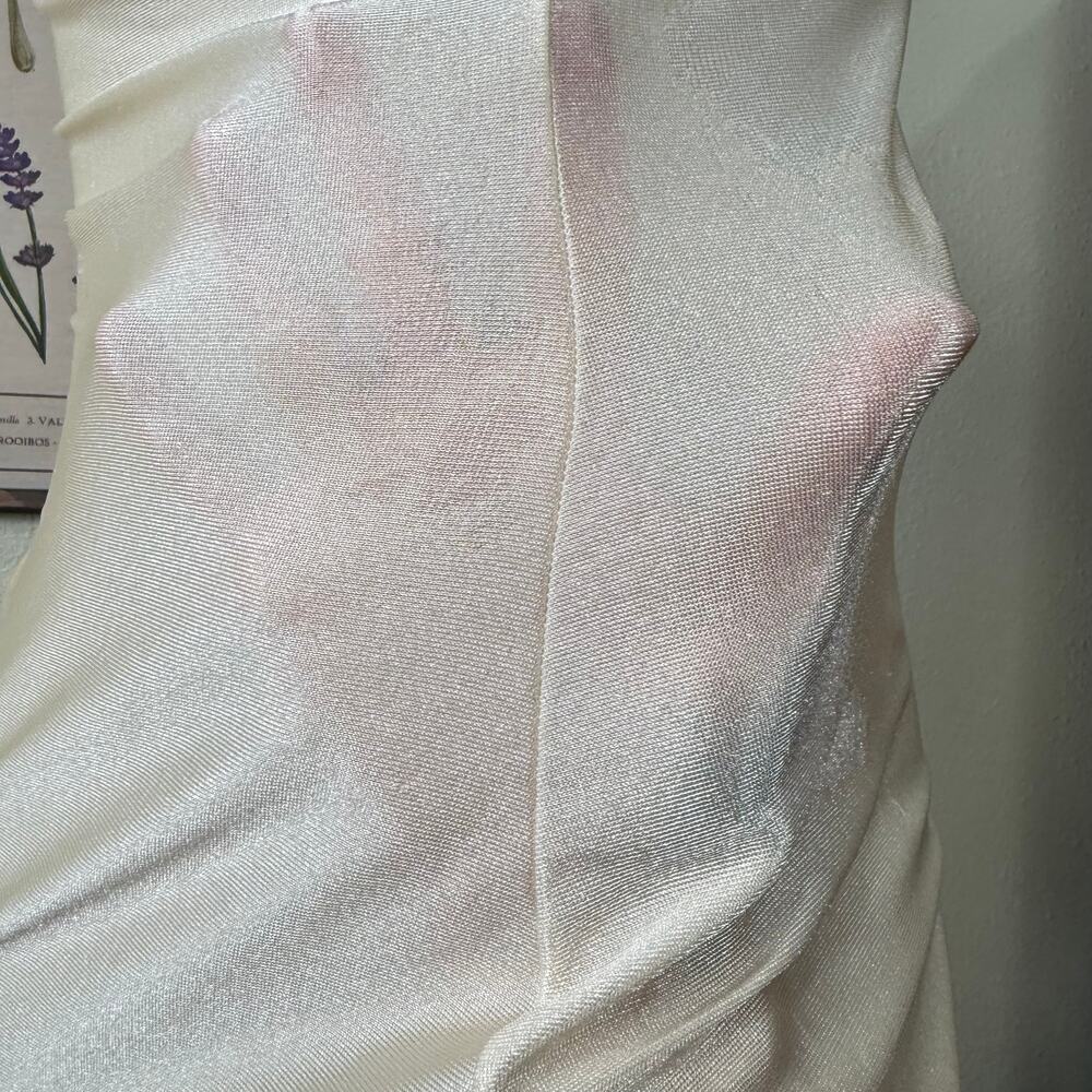 Vintage Sheer Nylon Full Slip Dress Sexy Romantic Coquette Ethereal Femme M L - Picture 3 of 9